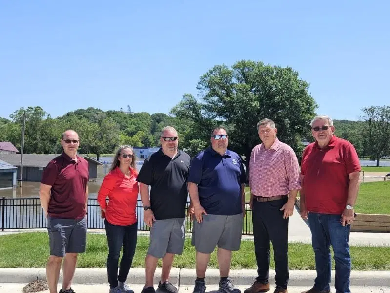 Nathan Peterson pictured in the community along side members of the community,fellow Council members and Congressman Brad Finstad